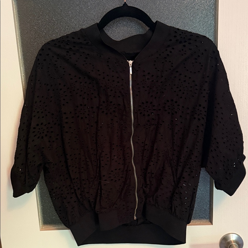 Melanie Lyne Chic Black Women's Bomber Jacket
